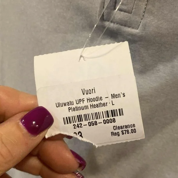 NWT Vuori men’s pullover PLATINUM HEATHER Size L - Picture 5 of 5